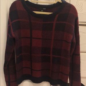 NWT Aqua Plaid Sweater